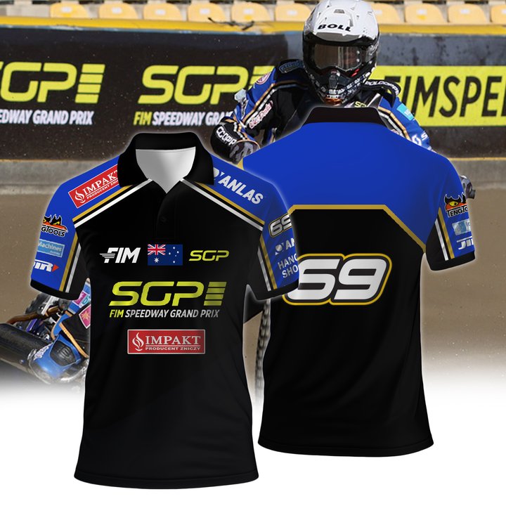 Personalized Jason Doyle FIM Speedway SGP Premium Polo Shirt