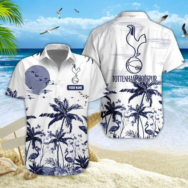 Custom Name Tottenham Hotspur Hawaiian Shirt , Short Pant for Summer