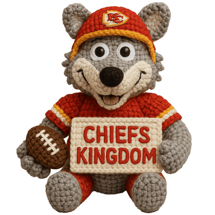 Handmade Kansas City Chiefs Crochet | with Glasses & Chains | Gift for fans