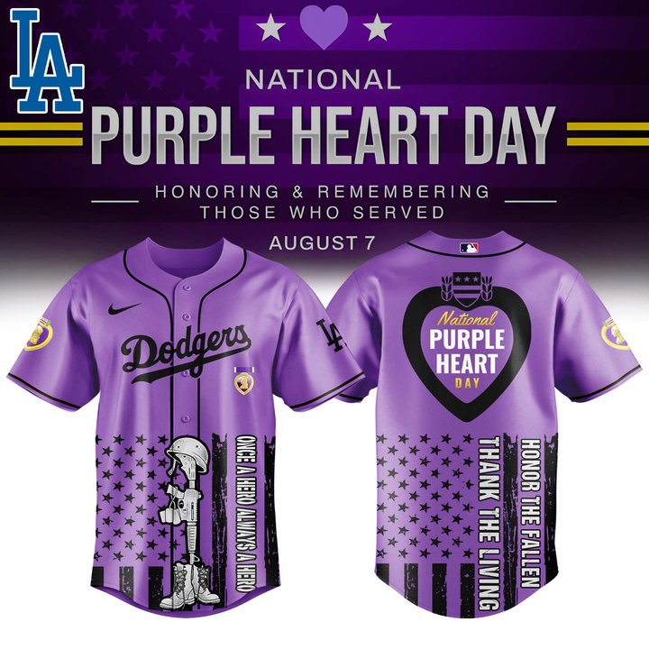 Los Angeles Dodgers x Purple Heart Day Baseball Jersey I