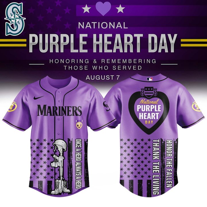 Seattle Mariners x Purple Heart Day Baseball Jersey I