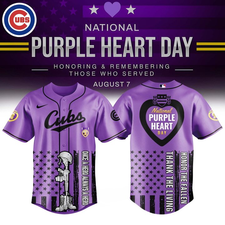 Chicago Cubs x Purple Heart Day Baseball Jersey I