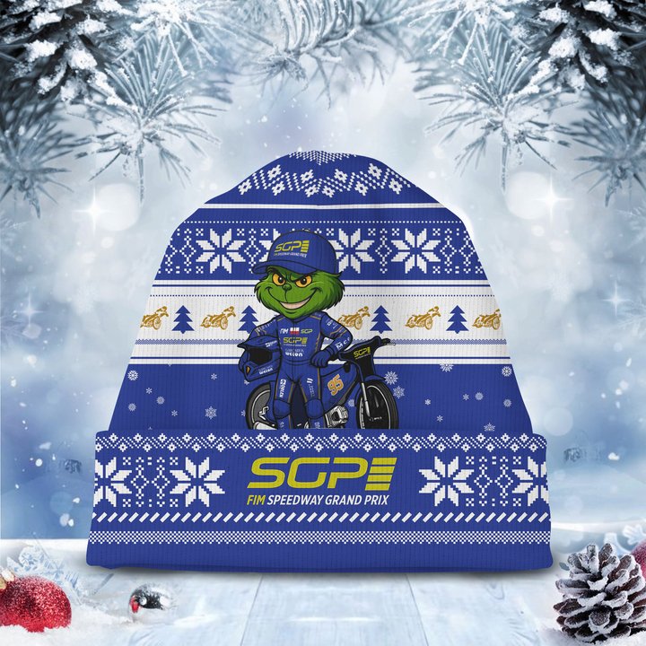 Bartosz Zmarzlik × Grinch Speedway SGP Christmas Beanie Hat