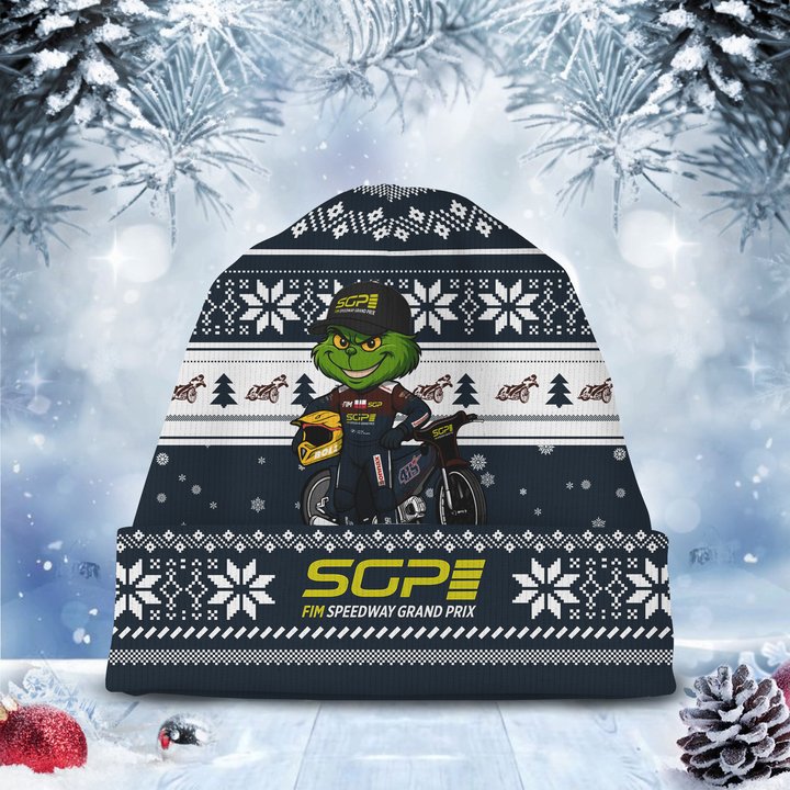 Dominik Kubera × Grinch Speedway SGP Christmas Beanie Hat