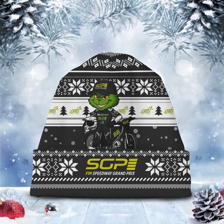 Fredrik Lindgren × Grinch Speedway SGP Christmas Beanie Hat