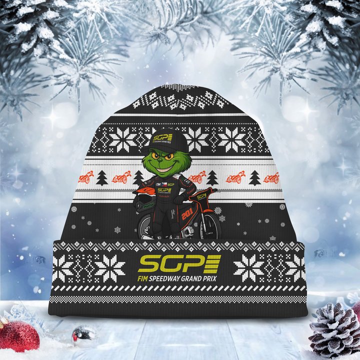 Jan Kvěch × Grinch Speedway SGP Christmas Beanie Hat