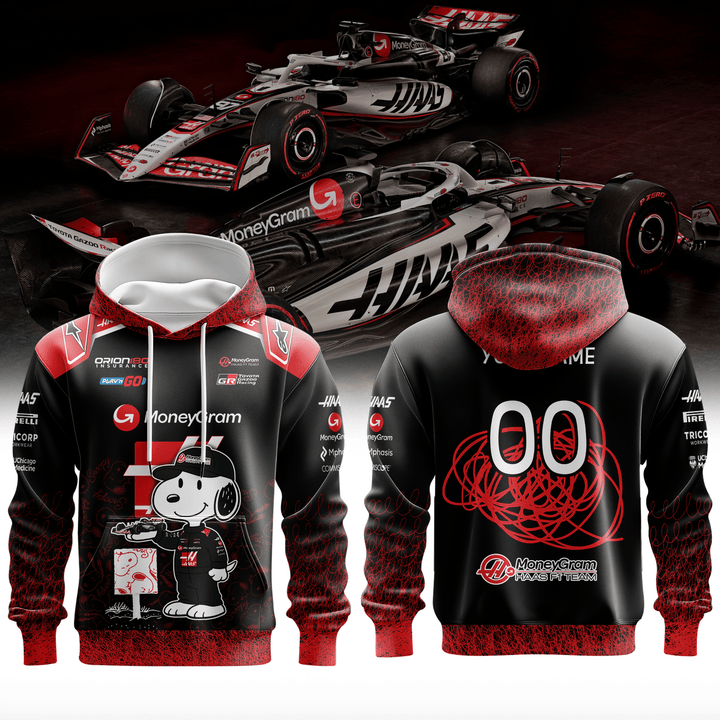 HAAS F1 Team Inspired Racing Pup Premium Hoodie