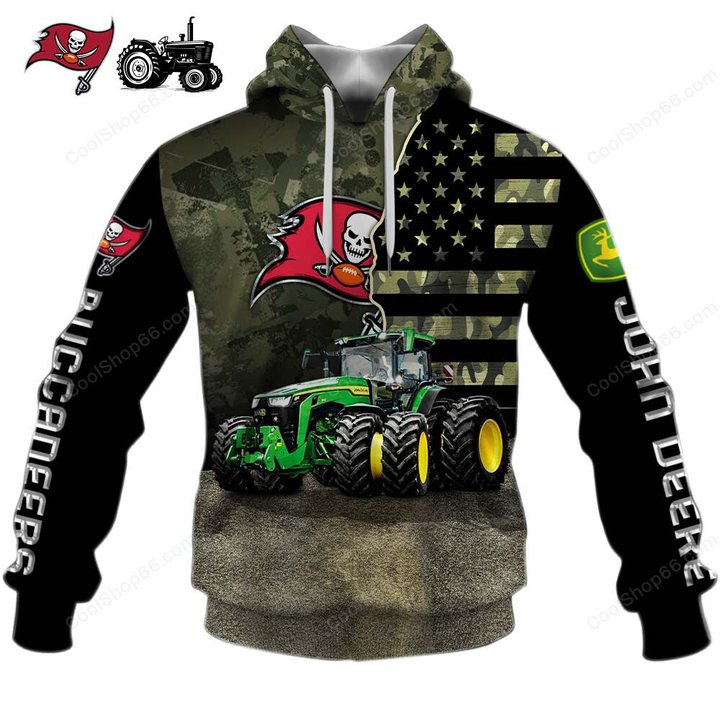 Tampa Bay Buccaneers x John Deere Hoodie | Funny Green Character Premium Hoodie
