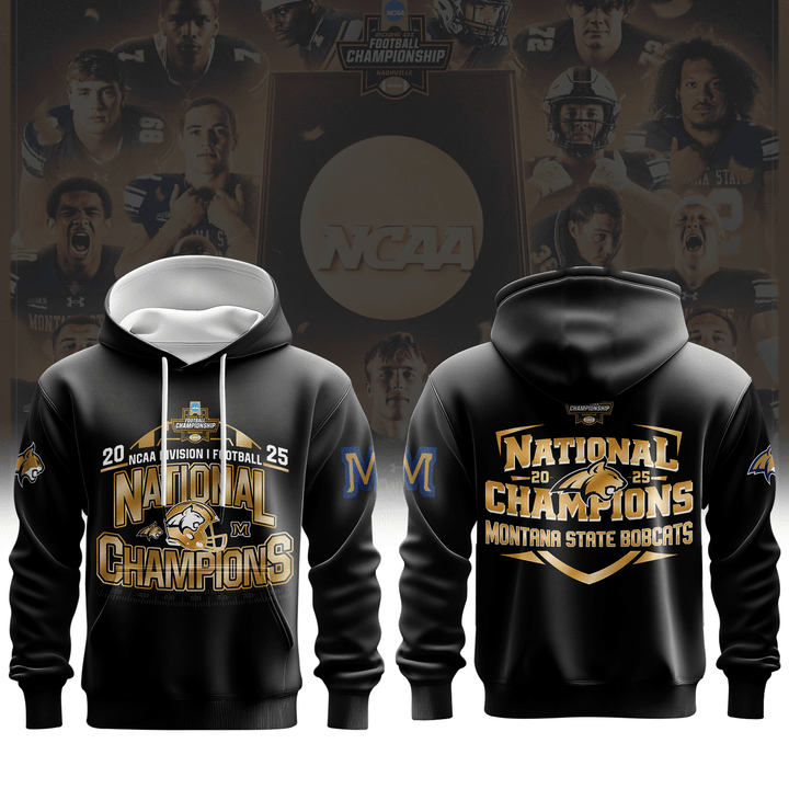 MSU Bobcats 2025 NCAA FCS Football National Champions Hoodie Limited Edition