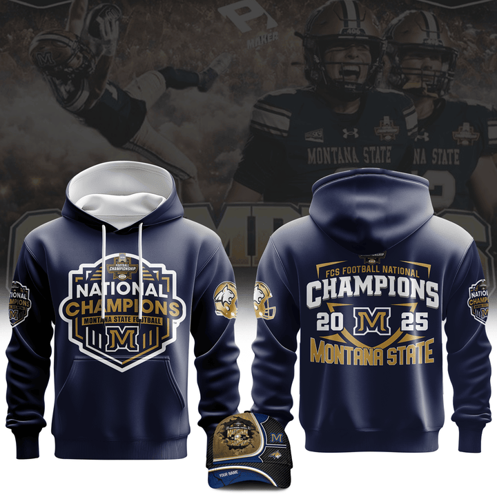 MSU Bobcats 2025 NCAA FCS Football National Champions Hoodie Limited Edition III