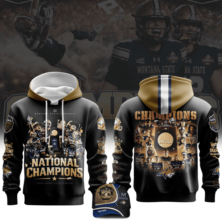 MSU Bobcats 2025 NCAA FCS Football National Champions Hoodie Limited Edition IV