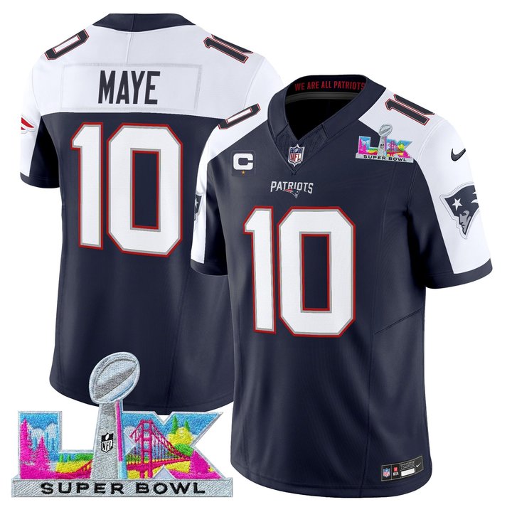 Men's New England Patriots Super Bowl LX Vapor Limited Navy Alternate Jersey - All Stitched