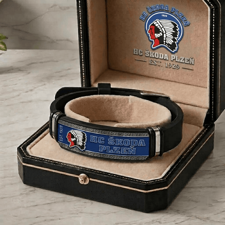 HC Škoda Plzeň Czech Extraliga Personalized Bracelet