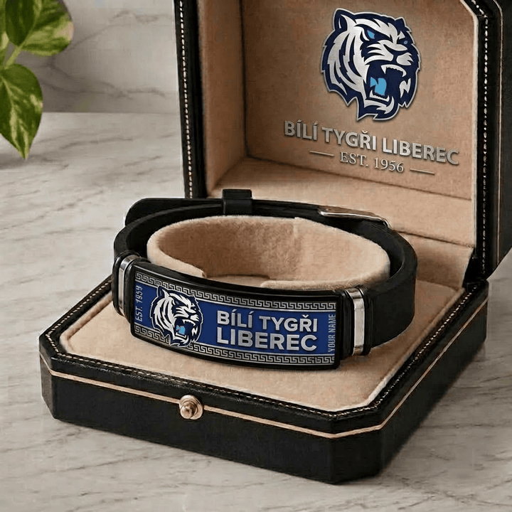 Bílí Tygři Liberec Czech Extraliga Personalized Bracelet
