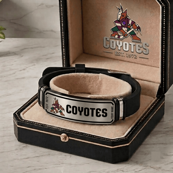 Arizona Coyotes NHL Personalized Bracelet