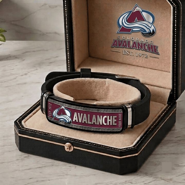 Colorado Avalanche NHL Personalized Bracelet