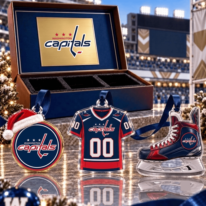 Washington Capitals NHL Team Full Set 3 Acrylic Ornament