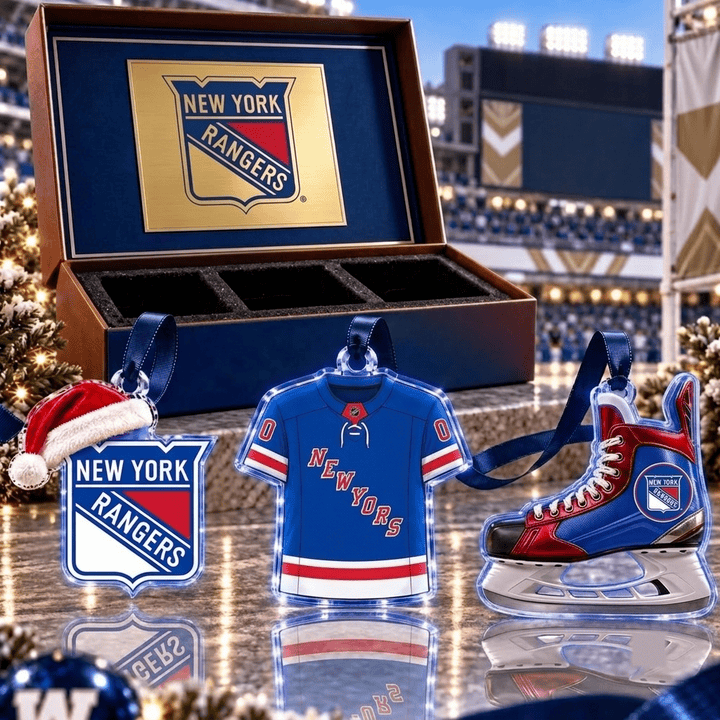 New York Rangers NHL Team Full Set 3 Acrylic Ornament