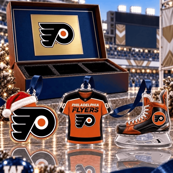 Philadelphia Flyers NHL Team Full Set 3 Acrylic Ornament
