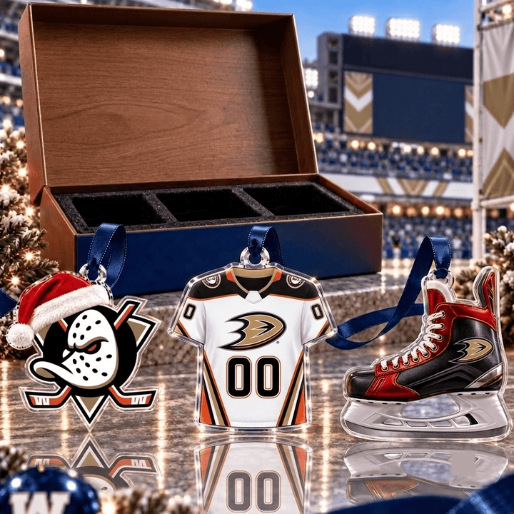 Anaheim Ducks NHL Team Full Set 3 Acrylic Ornament