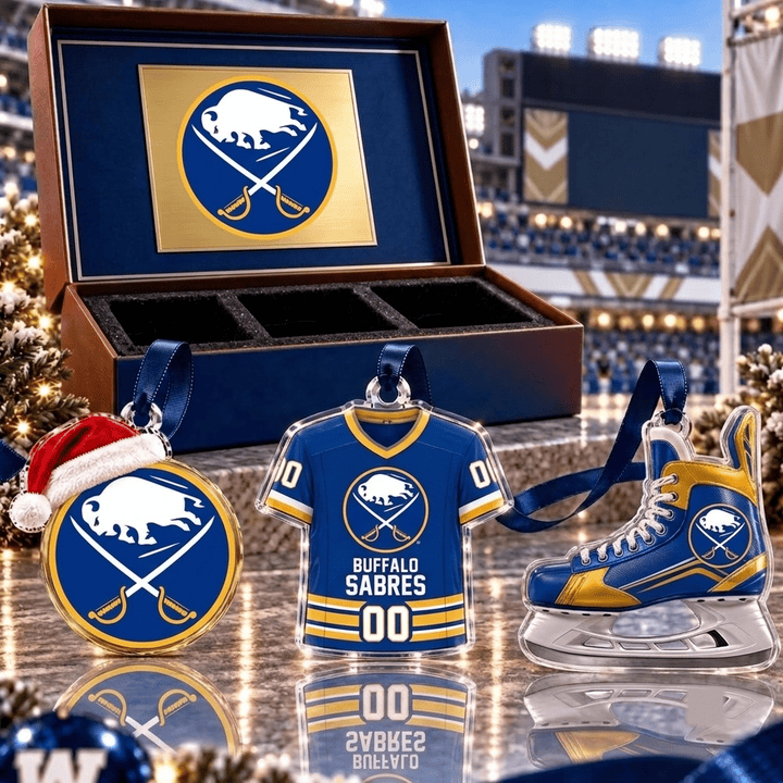 Buffalo Sabres NHL Team Full Set 3 Acrylic Ornament