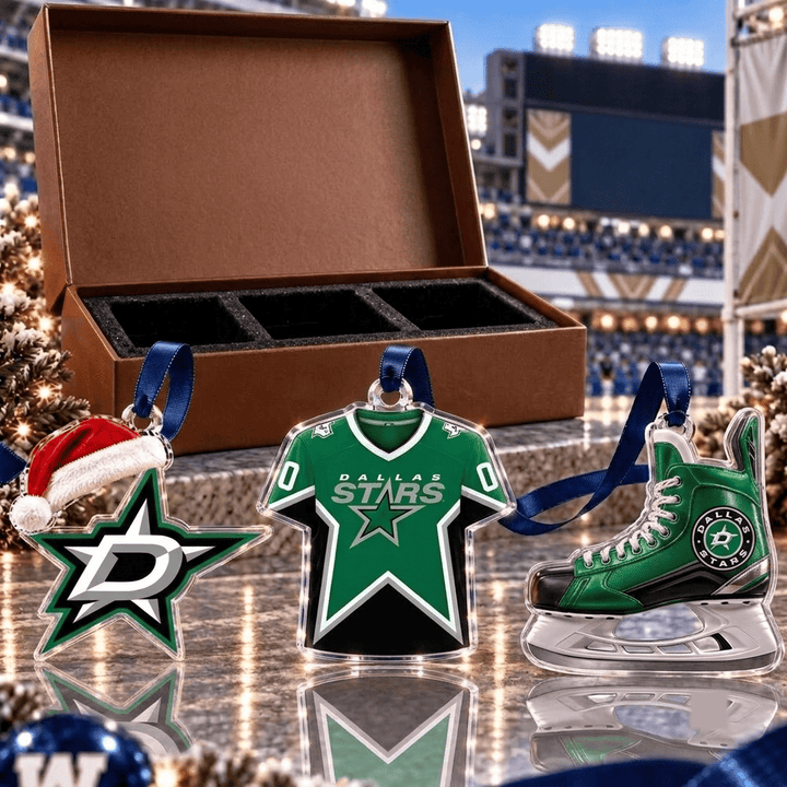 Dallas Stars NHL Team Full Set 3 Acrylic Ornament