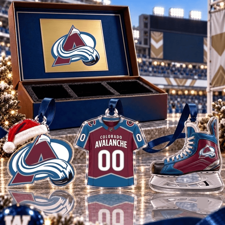 Colorado Avalanche NHL Team Full Set 3 Acrylic Ornament