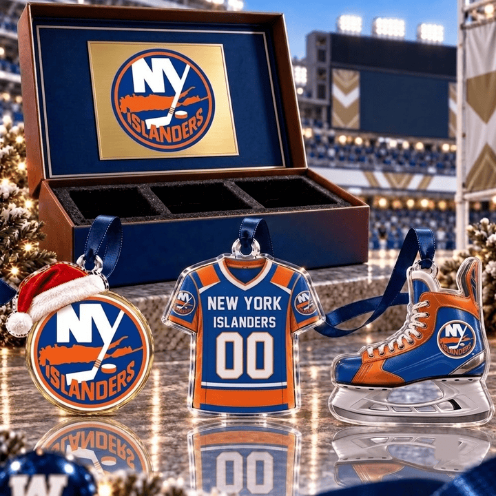 New York Islanders NHL Team Full Set 3 Acrylic Ornament