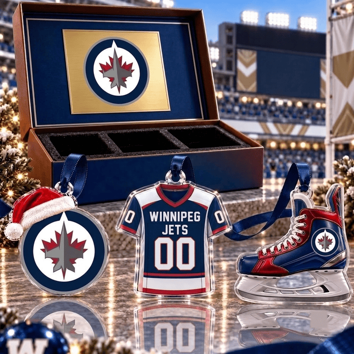 Winnipeg Jets NHL Team Full Set 3 Acrylic Ornament