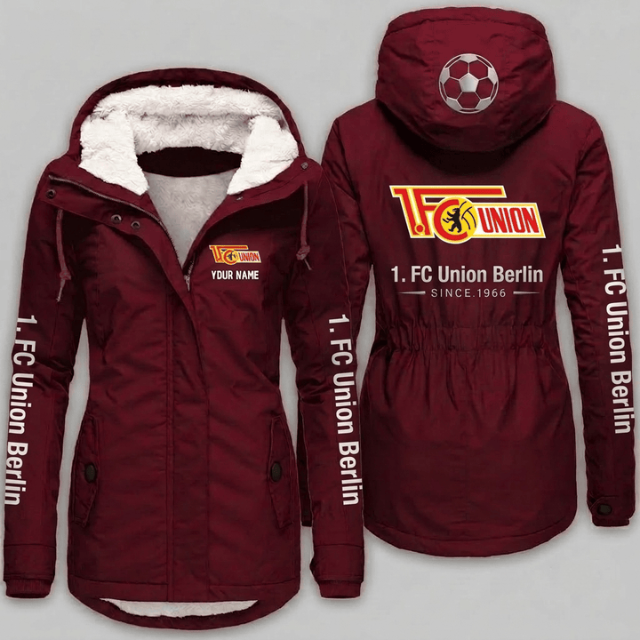 1. FC Union Berlin Bundesliga Woman Winter Fleece Jacket Custom Name