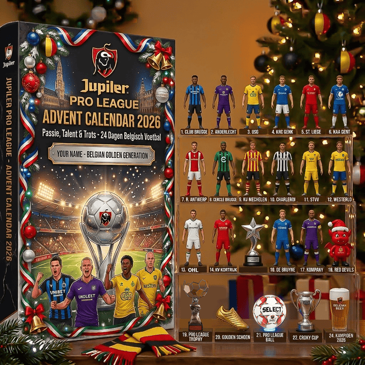 BELGIAN PRO LEAGUE Advent calendar Full Box Christmas Gifts Custom Name