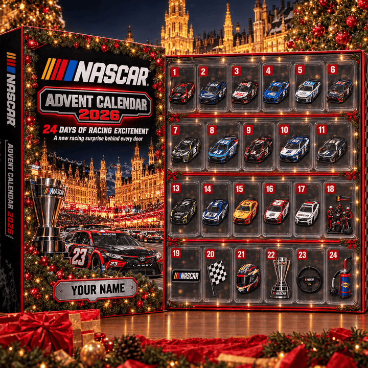 NASCAR Advent calendar Full Box Christmas Gifts Custom Name