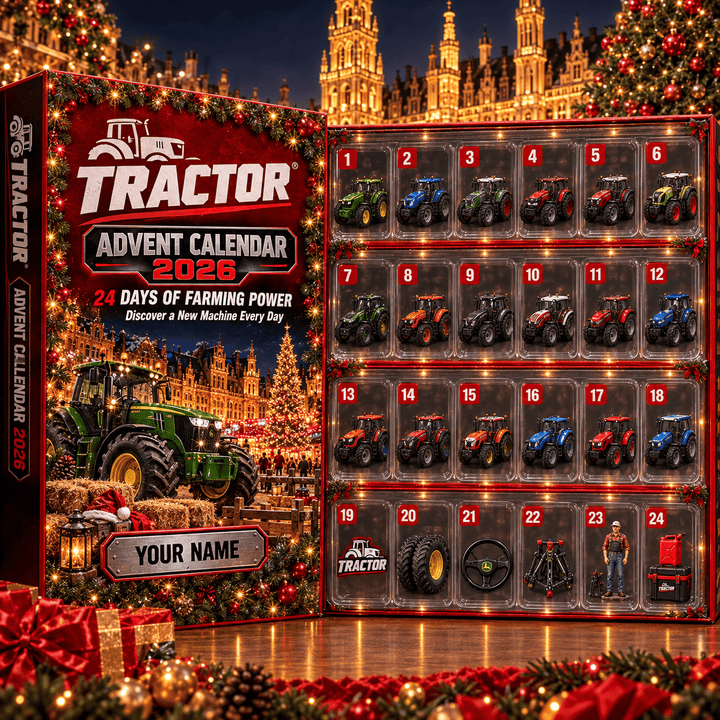 Tractor Advent calendar Full Box Christmas Gifts Custom Name