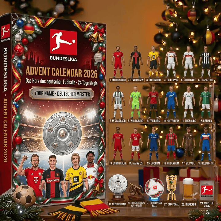 Bundesliga Advent calendar Full Box Christmas Gifts Custom Name