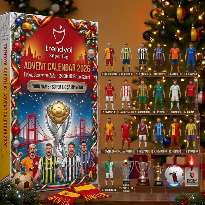 SÜPER LIG Advent calendar Full Box Christmas Gifts Custom Name