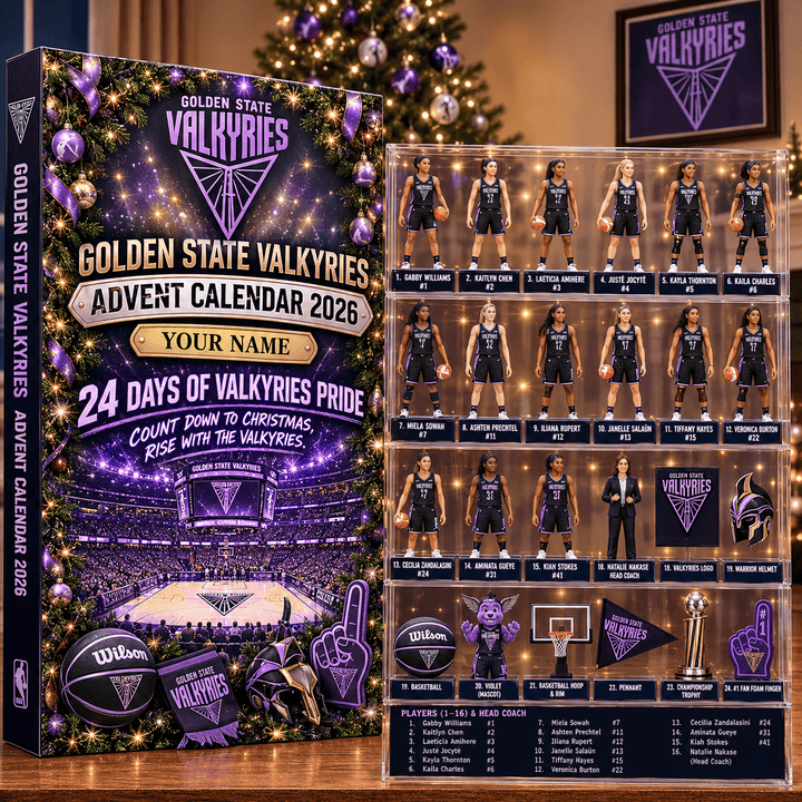 Golden State Valkyries WNBA Advent calendar Full Box Christmas Gifts Custom Name