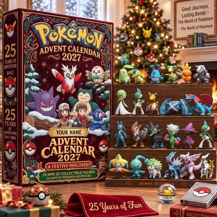 Pokémon Advent calendar Full Box Christmas Gifts Custom Name II