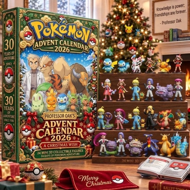 Pokémon Advent calendar Full Box Christmas Gifts Custom Name III