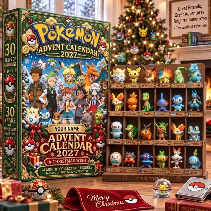 Pokémon Advent calendar Full Box Christmas Gifts Custom Name IV