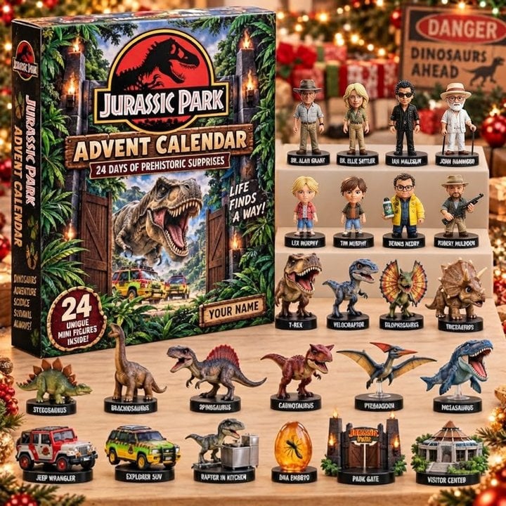 JURASSIC PARK Advent calendar Full Box Christmas Gifts Custom Name