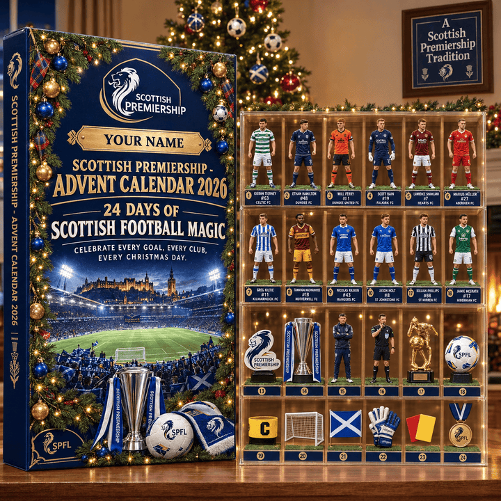 Scottish Premiership Advent calendar Full Box Christmas Gifts Custom Name