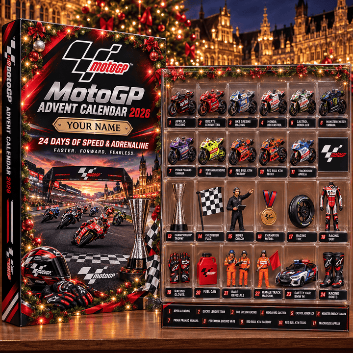 MotoGP Advent calendar Full Box Christmas Gifts Custom Name Style 2