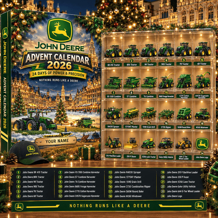 John Deere Advent calendar Full Box Christmas Gifts Custom Name