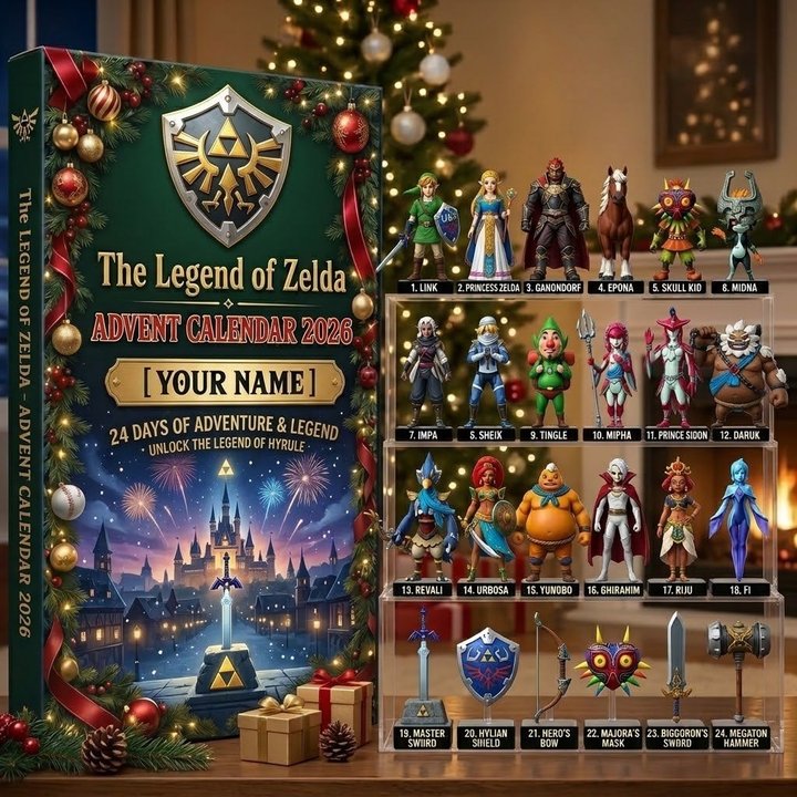 The Legend of Zelda Advent calendar Full Box Christmas Gifts Custom Name