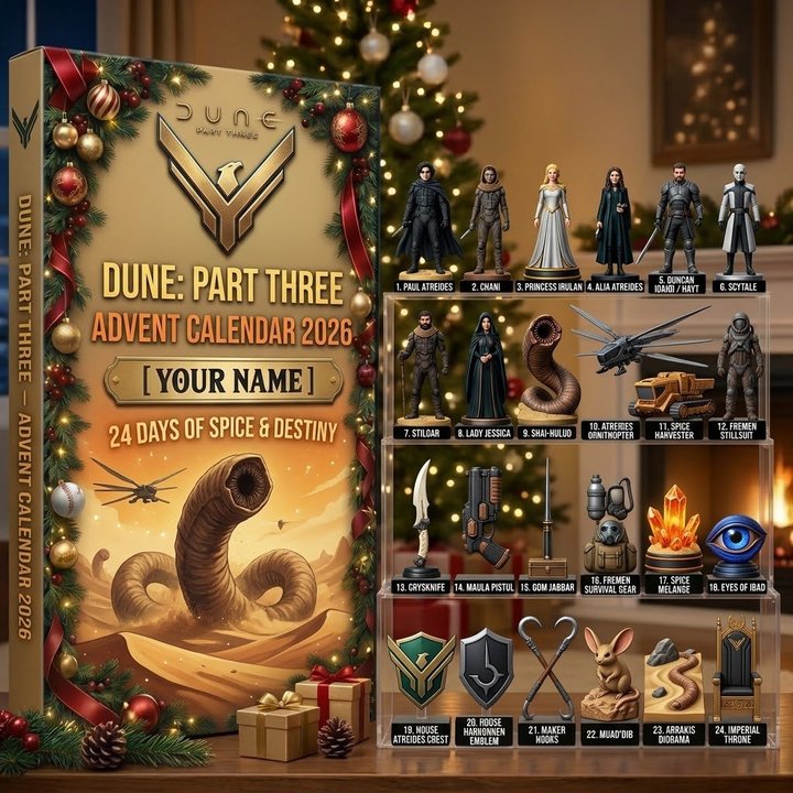 DUNE 3 Advent calendar Full Box Christmas Gifts Custom Name