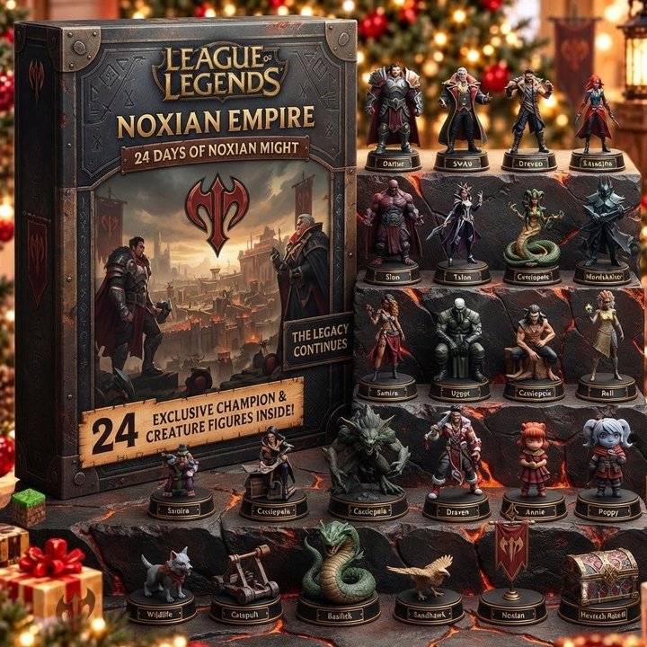 Noxus LOL Advent calendar Full Box Christmas Gifts Custom Name