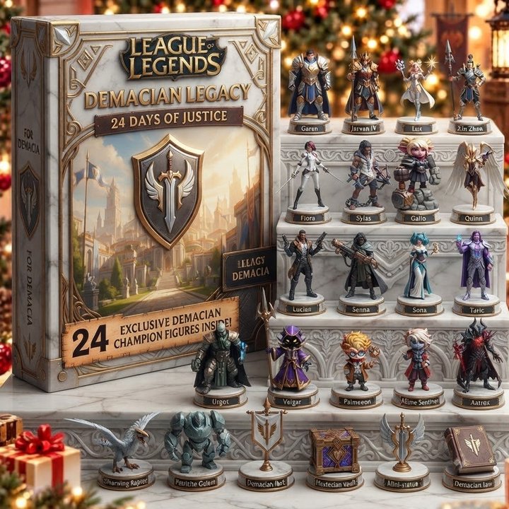 Demacia LOL Advent calendar Full Box Christmas Gifts Custom Name