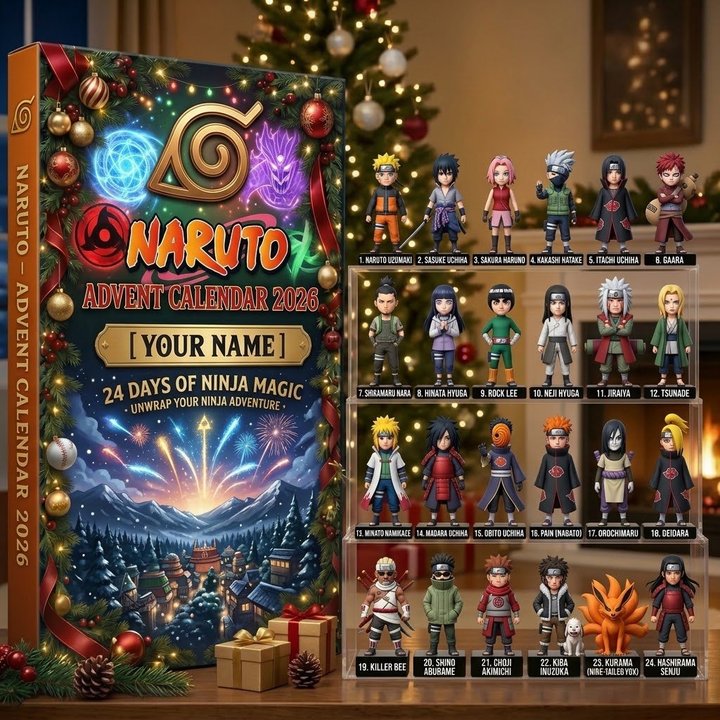 Naruto Advent calendar Full Box Christmas Gifts Custom Name Style 1