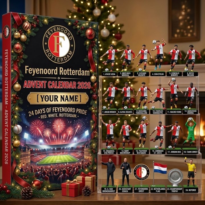 Feyenoord Rotterdam Eredivisie Advent calendar Full Box Christmas Gifts Custom Name