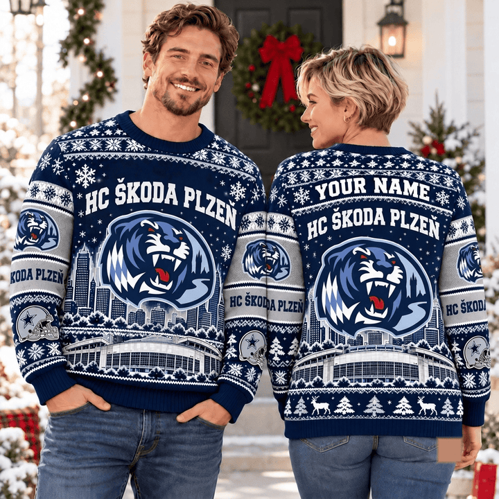 Straubing Tigers DEL Christmas Ugly Sweatshirt Custom Any name